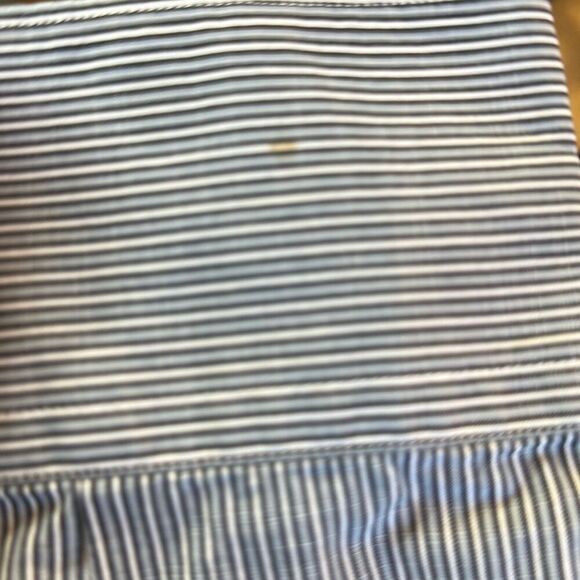 Canali Button up Shirt Size Large L  Made in  Italy Cotton Gray Striped SPOT - Picture 10 of 10